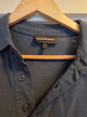 NWOT Emporio Armani Men's Polo Shirt - Slate Blue